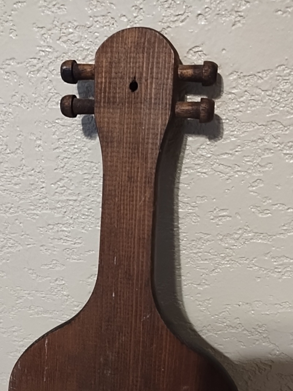 Wooden Violin-Shaped Wall Shelf Holder - Dark Brown - Picture 9 of 16